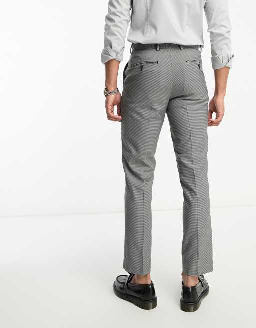 French Connection - Geruite pantalon in marineblauwe en grijs, 5 van 5