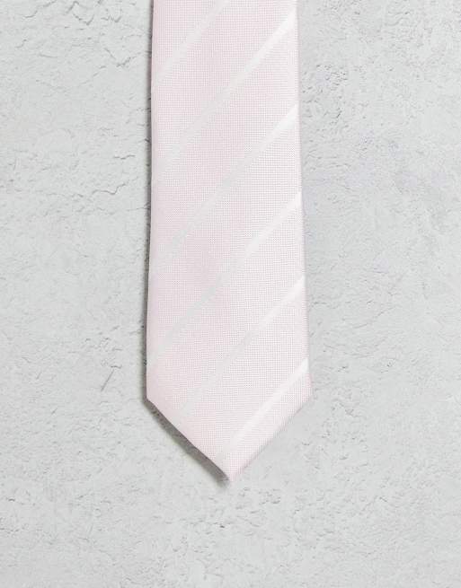 French Connection - Gestreepte stropdas in roze