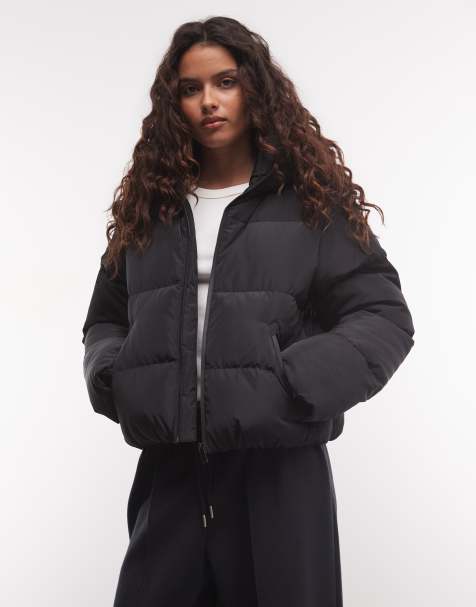 French Connection giacca puffer con cappuccio nera - view 1