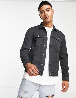 French Connection slim fit twill jacket in black - ASOS Price Checker