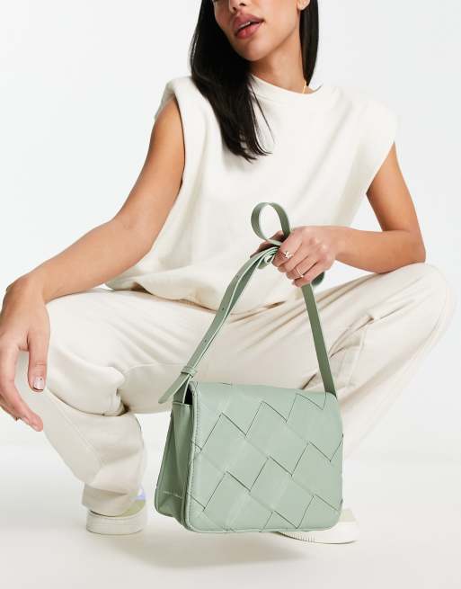French Connection - Grøn flettet skuldertaske, 2 af 4