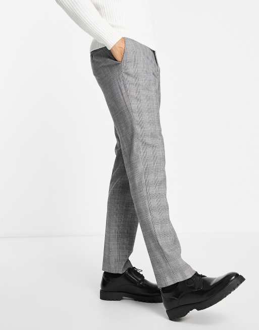 French Connection - Habitbukser med Prince of Wales-tern i slim fit