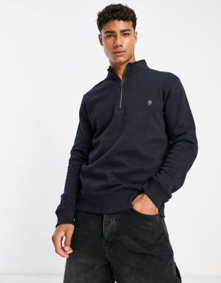 French Connection half zip sweatshirt in black