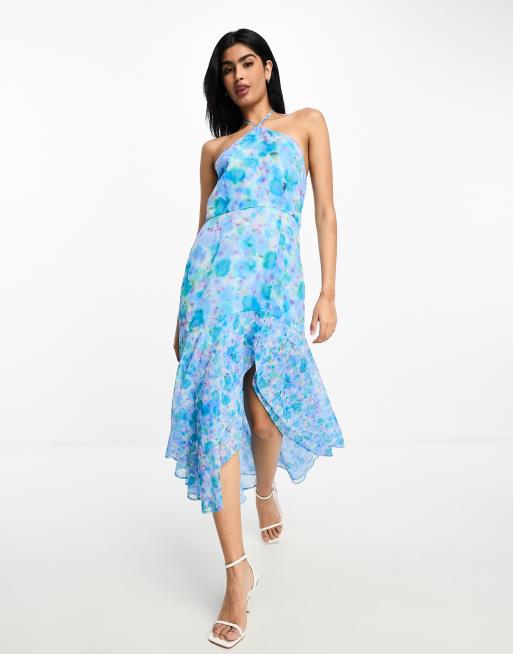 French connection blue maxi dress best sale