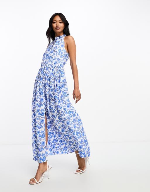 Blue summer hotsell maxi dress