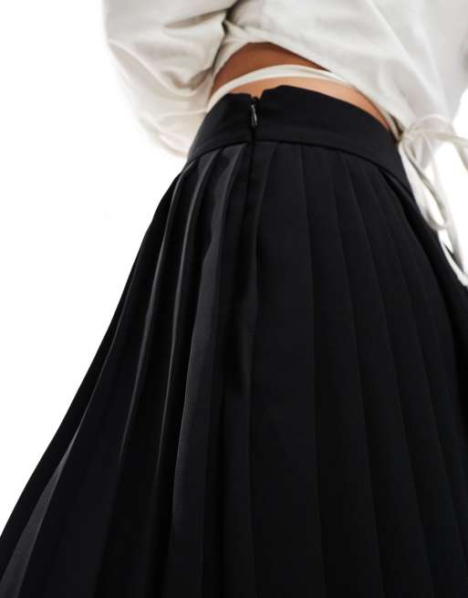 Black pleated skirt french connection best sale