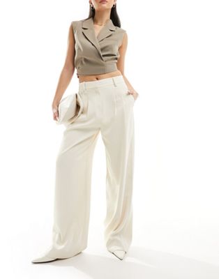 French Connection Harrie suiting trouser in cream