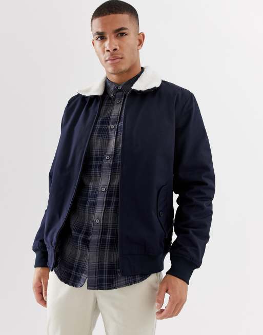 French connection harrington borg collar jacket sale