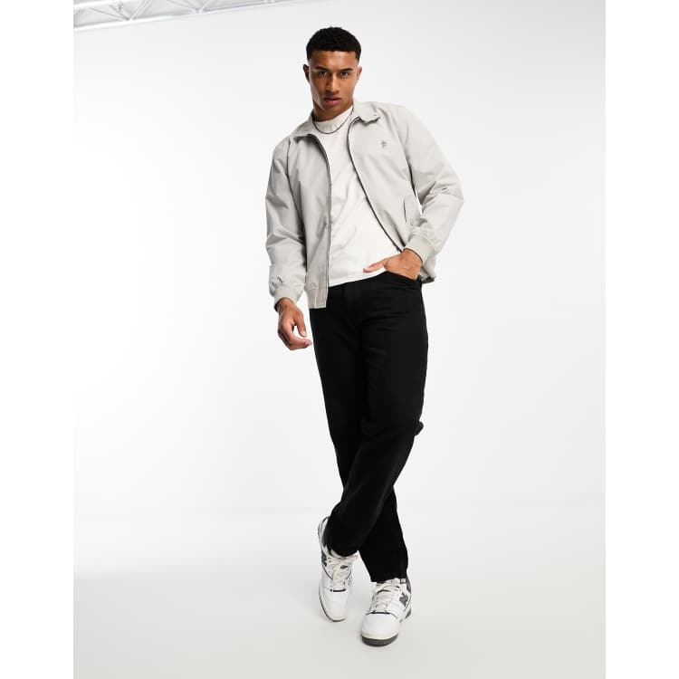 French Connection harrington jacket in stone | ASOS