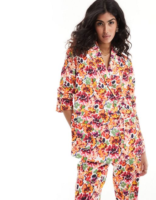 French Connection Hayley floral blazer in multi co-ord