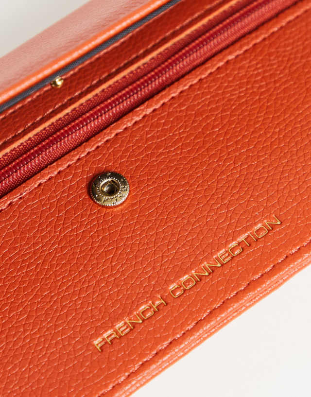 French Connection heart luggage tag and wallet gift set in coral 2