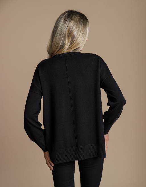 French Connection High neck cosy long sleeve jumper in black, 2 of 4