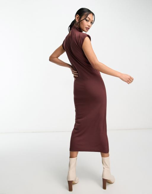 Brown cheap jersey dress