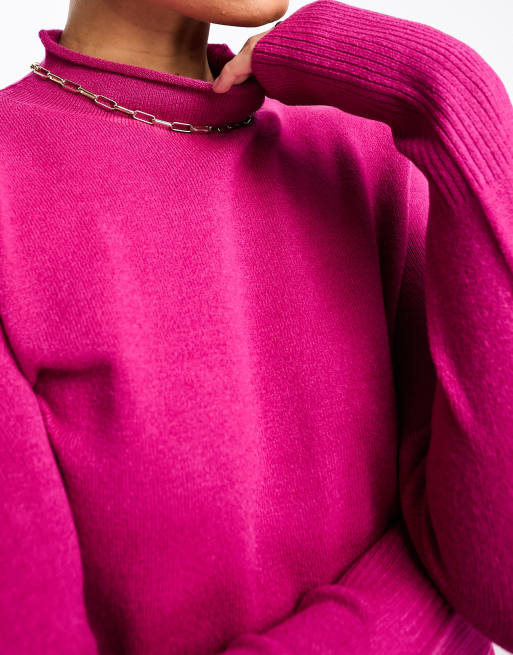 French Connection high neck sweater in pink