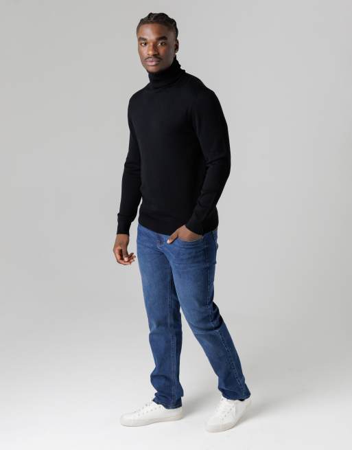 French Connection High roll neck knitted jumper in black, 2 of 4