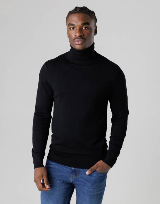 French Connection High roll neck knitted jumper in black, 4 of 4