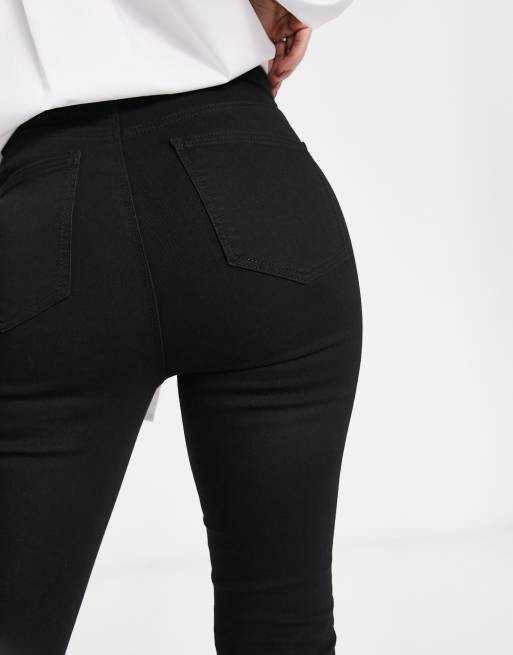 French Connection high waist skinny stretch jeggings in black