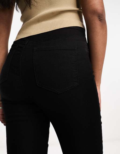 Black High Waisted Stretch Jeggings –