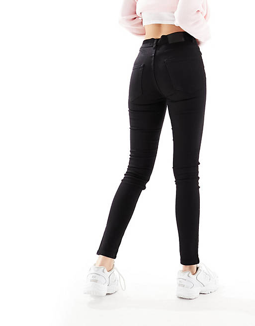 French Connection high waist skinny stretch jeggings in black
