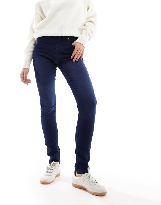 French Connection high waist skinny stretch jeggings in indigo