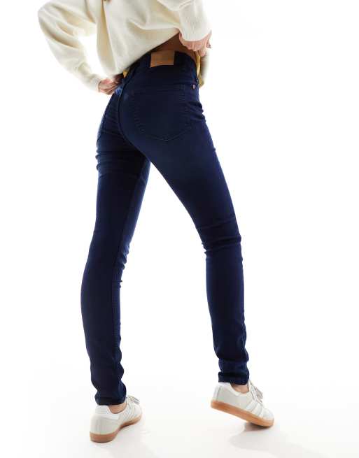 French Connection high waist skinny stretch jeggings in indigo