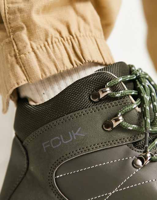 French Connection hike boots in khaki, 3 of 4