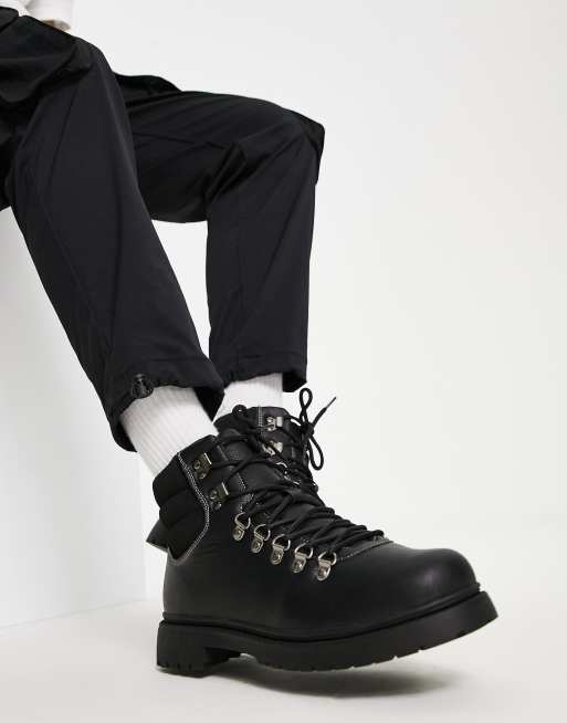 French Connection Hiker Boots In Black Asos