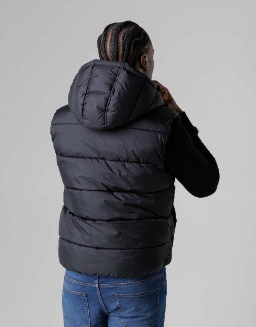 French Connection Hooded padded gilet in black, 2 of 4