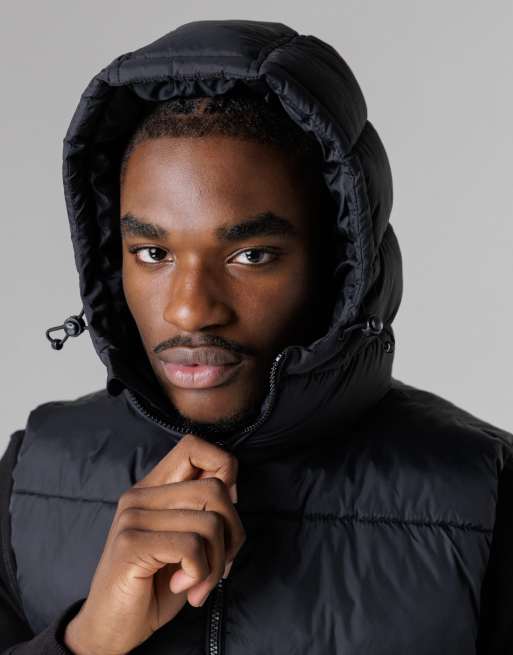 French Connection Hooded padded gilet in black, 4 of 4