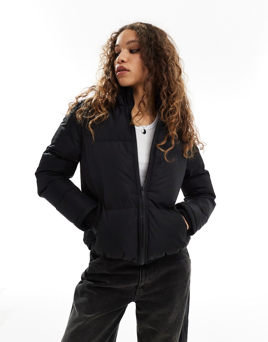 French Connection Hooded Padded Jacket In Black