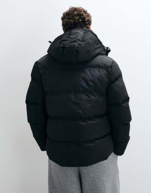 French Connection hooded puffer jacket in black, 2 of 5