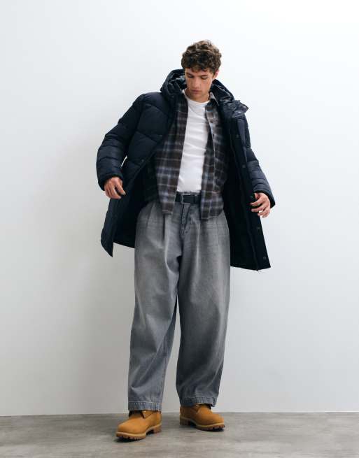 French Connection hooded puffer jacket in navy, 4 of 5