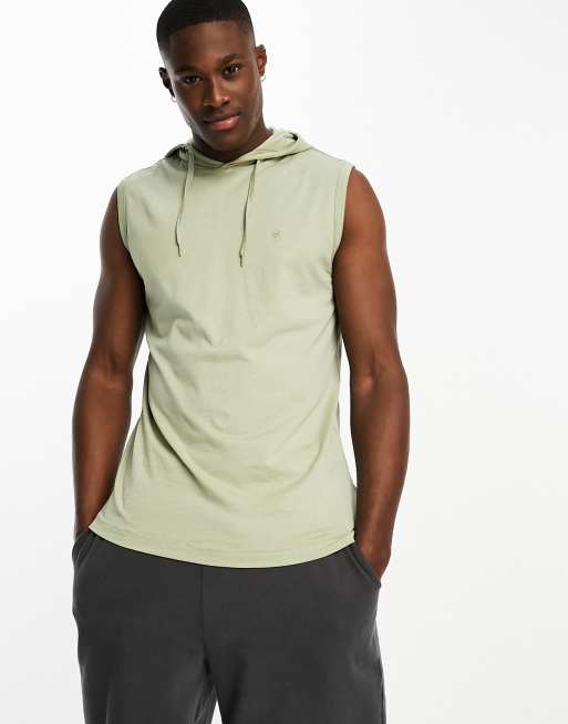 Hooded tank top discount mens