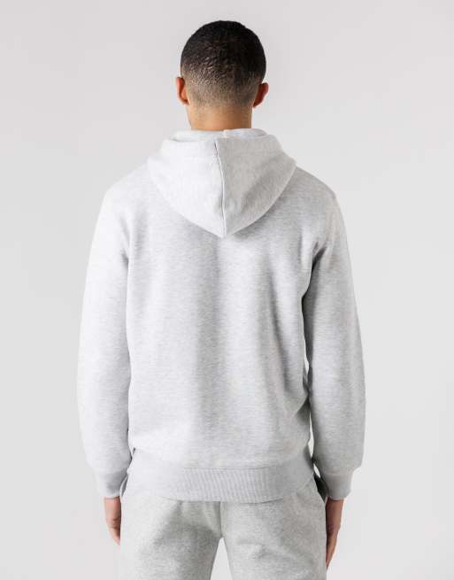 French Connection - Hoodie van katoenmix met rits in lichtgrijs, 4 van 4