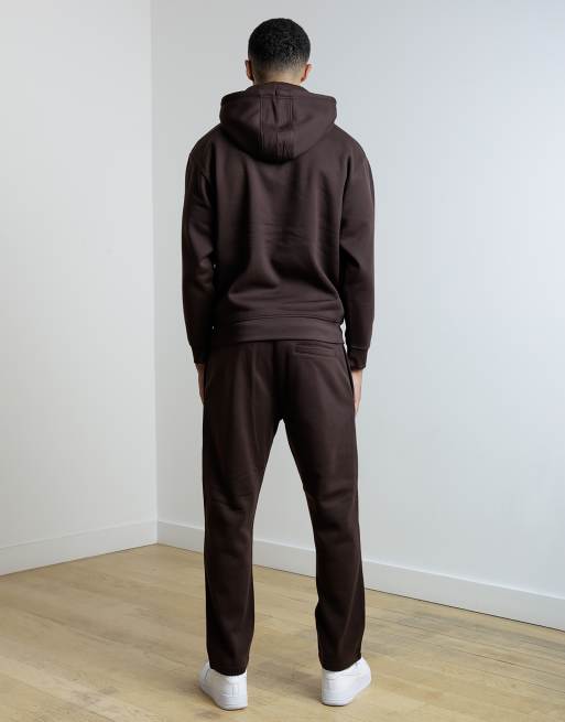 French Connection Hoody and jogger tracksuit co-ord in chocolate, 2 of 4