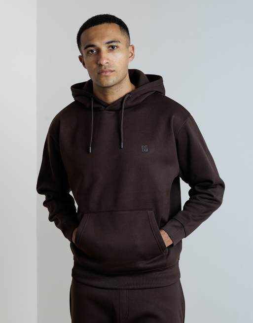 French Connection Hoody and jogger tracksuit co-ord in chocolate, 3 of 4