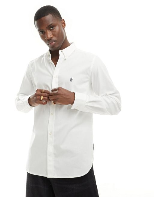 French Connection - Hvid Oxford-skjorte med lange ærmer