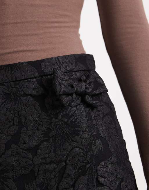 French Connection jacquard mini skirt in black, 3 of 5