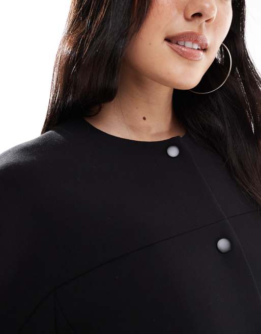 French Connection Jaiden tailored cropped jacket co-ord in black, 2 of 4