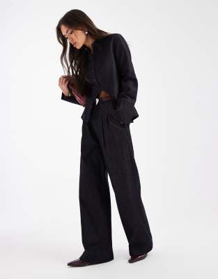 Jean large d'ensemble en denim - Indigo-Bleu 34