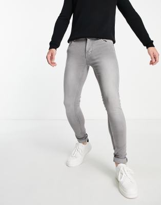 French Connection - Jeans elasticizzati super skinny colore grigio scuro