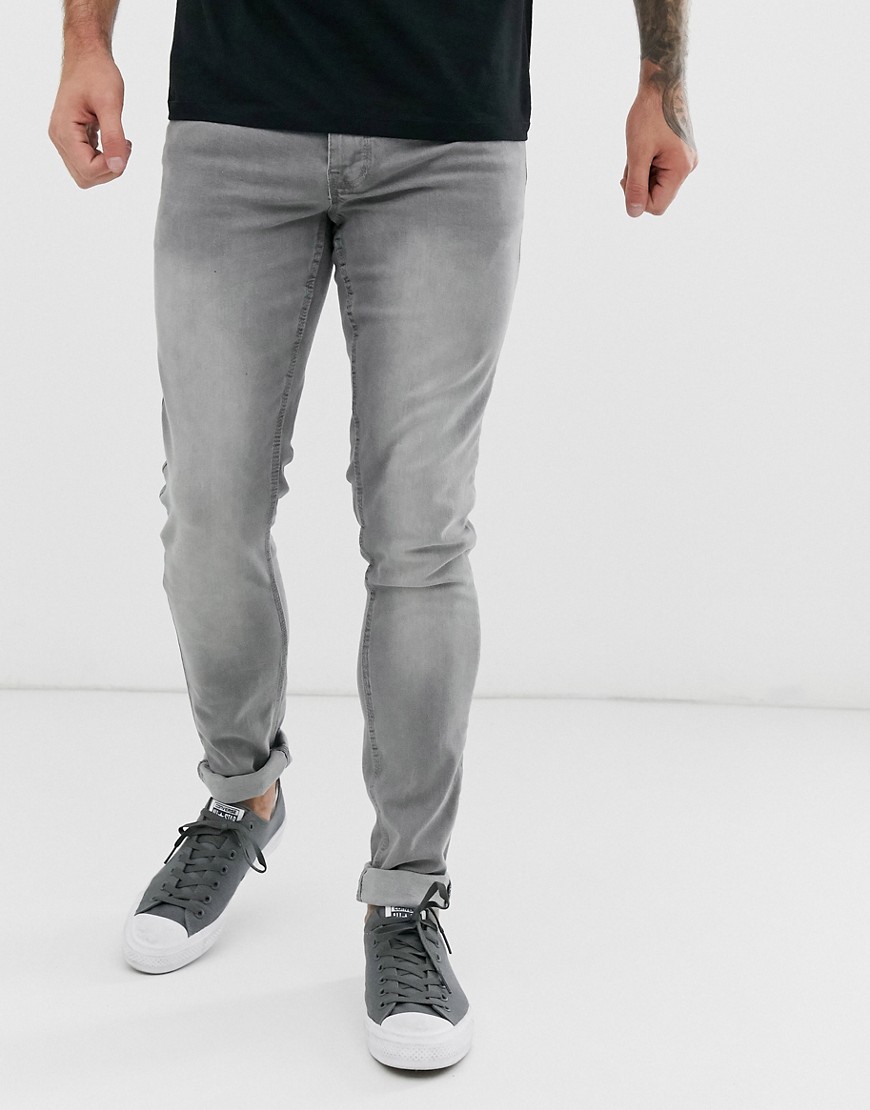 French Connection - Jeans super skinny lavaggio chiaro-Nero