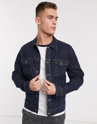 French Connection – Jeansjacke in dunkler Waschung-Blau
