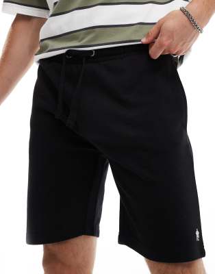 French Connection Mens French Connection jersey cargo shorts in black