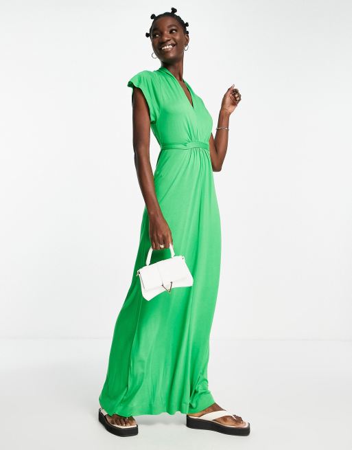 Bright green 2024 long dress