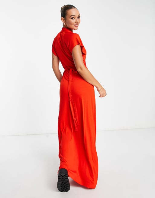 French connection 2025 red maxi dress