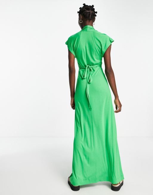 French Connection - Jersey maxi jurk in helder groen, 2 van 4