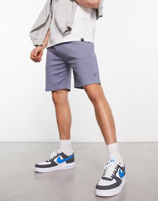 French Connection jersey shorts in light blue
