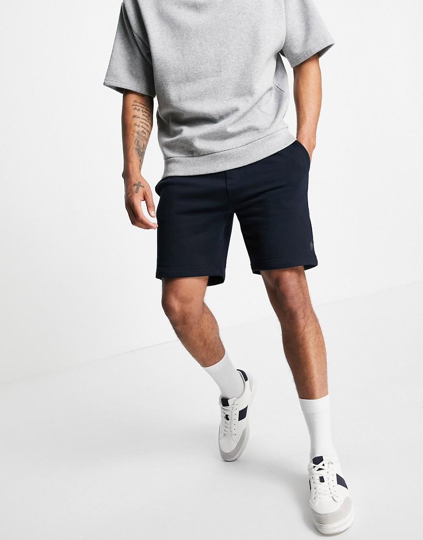 French Connection jersey shorts in navy-Blues