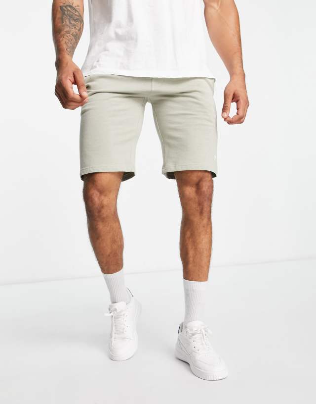 French Connection jersey shorts in sage